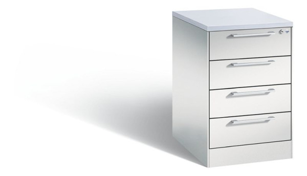 C+P Karteischrank Asisto, H710xB440xT600mm, Farbe: Lichtgrau, Bügelgriff, 146275-422 S10031