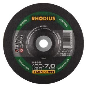 Rhodius TOPline RS66 Schruppscheibe, Durchmesser [mm]: 180, Stärke [mm]: 7, Bohrung [mm]: 22.23, VE: 10 Stück, 200403
