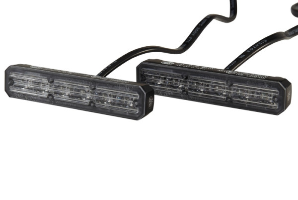 HELLA LED-Blitz-Kennleuchte - BST - 12/24V - blau - Anbau/Schraubanschluss - Kabel: 860mm - Stecker: offene Kabelenden - Set, 2XD 012 160-911
