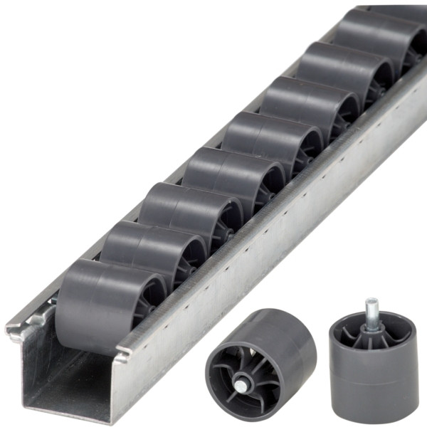 BITO Rollenleiste SDS /Röllchen mit Stahlachse 2000, Teilung: 28 ohne Lochung, Meterware, C0630-0112