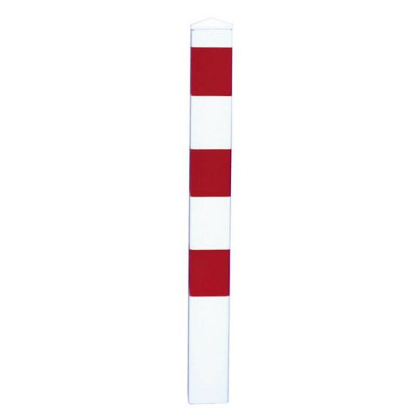 Stein HGS Absperrpfosten -Bollard- 100 x 100 mm, herausnehmbar/mit Dreikantverschluss, Schließung unten/inkl. Bodenhülse, verzinkt, 1 Öse, 40100f-1