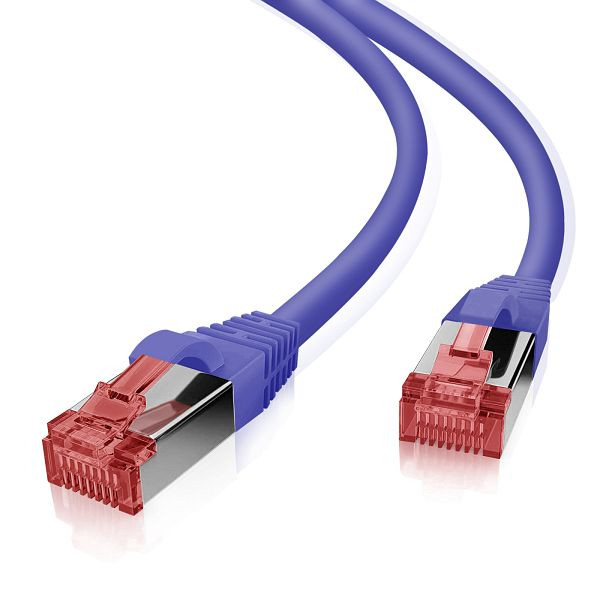 Helos Patchkabel S/FTP Cat 6 lila 1,0m, 191033