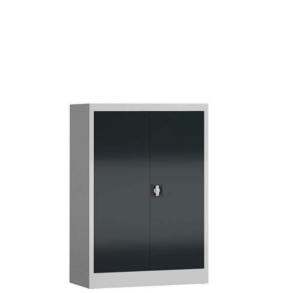 Lüllmann ClassiX Flügeltürenschrank, 1200 x 920 x 420 mm, lichtgrau/anthrazit, X-530328
