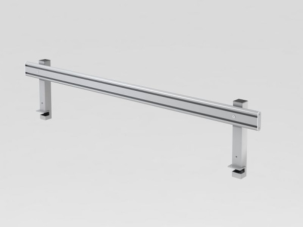 Hammerbacher Orga-Schiene 180 cm, mit Halterung, silber, 162x2,5/5x36,5 cm (BxTxH), VORG18/S
