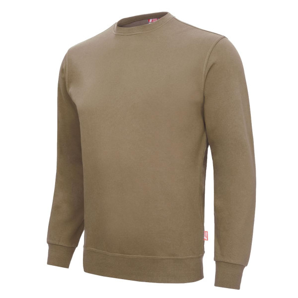 NITRAS MOTION TEX LIGHT, Pullover, 70% Baumwolle / 30% Polyester, 300 g/qm, STANDARD 100 by OEKO-TEX®, Größe: XL, Farbe: khaki, VE: 15 Stück, 7015-5100-XL
