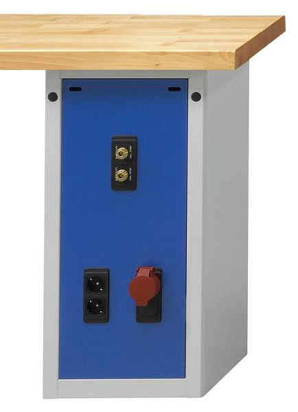 ANKE Werkbänke Energieblock Energieversorgung; 380x615x850mm; 1xDoppelsteckdose; 1xCEE-Steckdose mit Deckel; 2xSchnellkupplung, 900.202