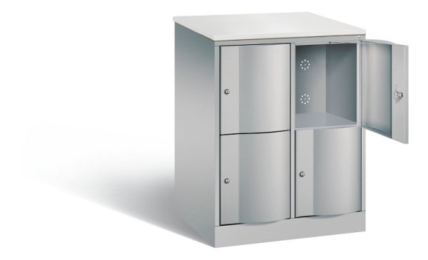 C+P XL-Schließfachschrank Resisto, H1077xB772xT640mm, Farbe: Weißaluminium, 8472-273 S10061