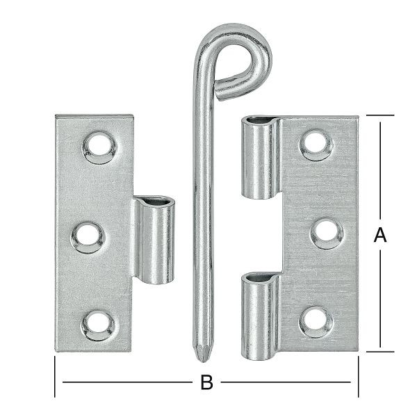 Vormann Kulissenscharniere, geschlagen, 70 x 55 mm, verzinkt, VE: 20 Stück, 000056070ZR