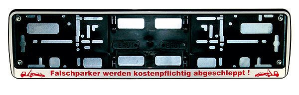 SafetyMarking Parkplatzreservierung, Falschparker werden kostenpflichtig abgeschleppt, für Parkplatzschilder 52,0 x 11,0 cm, 52,8x12,2x1 cm, 90.5520