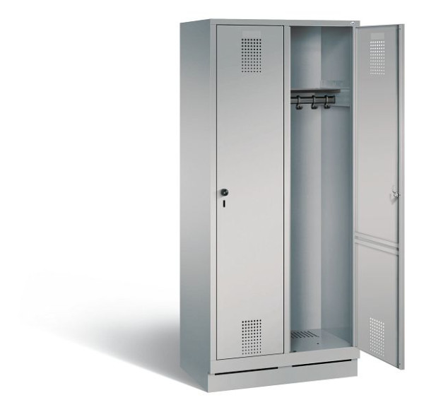 C+P Garderobenschrank Evolo, H1800xB810xT500mm, Farbe: Weißaluminium, 48020-22 S10102