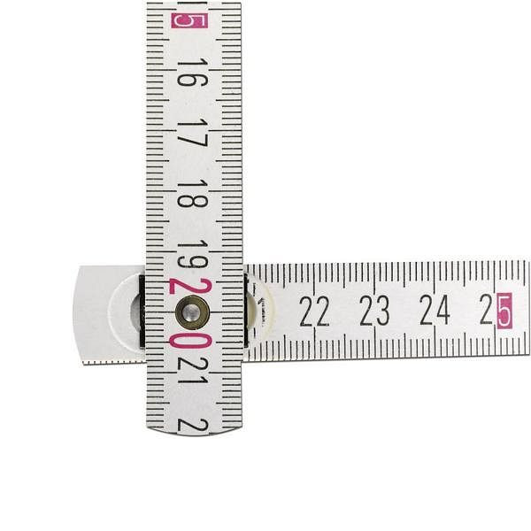 STABILA Holz-Gliedermaßstab Type 1407, 2 m, weiß, metrische Skala, VE: 10 Stück, 14557