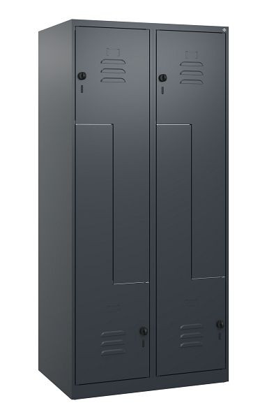 C+P Z-Spind Classic PLUS, 4 Abteile, 1700x800x500mm, 7016/7016, Drehriegel, 0800037-224 S10003