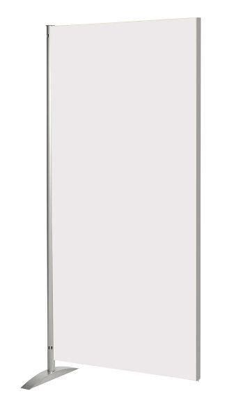 Kerkmann Sichtschutzwand Metropol, Holz-Element, weiß, B 800 x T 450 x H 1750 mm, alusilber/weiß, 45696410