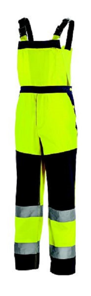 teXXor Warnschutz-Latzhose BUFFALO, Größe: 106, Farbe: leuchtgelb/navy, 4336-106