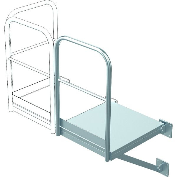 ZARGES Erweiterungspodest 500 x 1.000 mm Stahl verzinkt, 43277