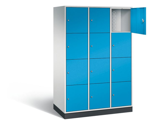 C+P XL-Schließfachschrank Intro, H1950xB1220xT590mm, Farbe: Lichtgrau / Lichtblau, 8470-303 S10006