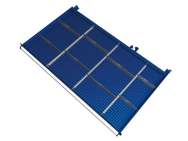 KLW Einteilungsmaterialsatz für Schubladen Fachhöhe 100 & 125 mm in SKB - Schrank, Schrankgröße 1201 x 750 mm B x T, B01, SKB-B01-068