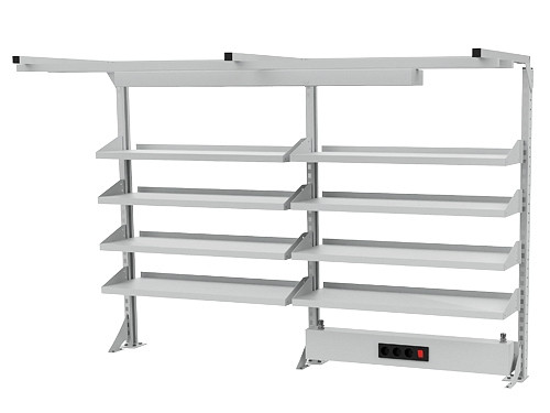 Bedrunka+Hirth Multi-Wand-Aufbau Breite 2000 mm, Maße in mm (B x H): 2000 x 1250, mit LED-Beleuchtung, 03.900.20.22Z