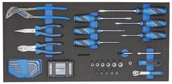 GEDORE Werkzeugsortiment in CT-Modul 65-teilig, 3005267