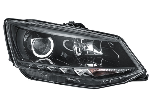 HELLA DE/Halogen/Doppelscheinwerfer-Hauptscheinwerfer, für u.a. Skoda Fabia III (NJ3), ECE, für Rechtsverkehr, rechts, 1EL 011 824-221