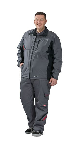 Planam Highline Softshelljacke, schiefer/schwarz/rot, Größe 5XL, 2382072