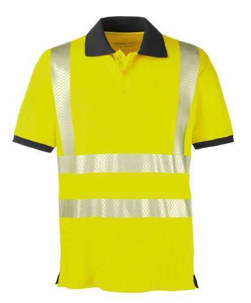 4PROTECT Warnschutz-Poloshirt ORLANDO, leuchtgelb/grau, Größe: XXL, 3434-XXL