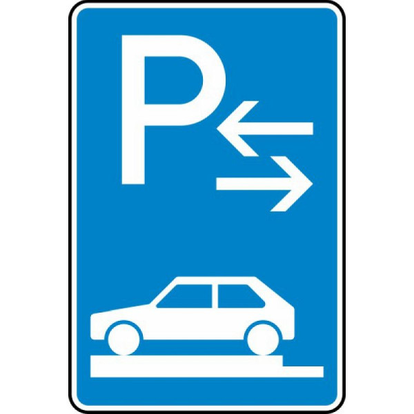 Stein HGS Parken auf Gehwegen ganz quer zur Fahrtrichtung links (Mitte) Nr. 315-83, 420 x 630 mm, RA2, Flachform 2 mm, 315-83-121