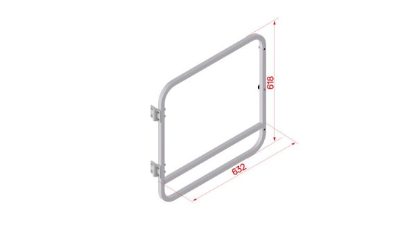 HYMER Durchgangssperre ohne Fußleiste, schmal, Alu, 0055636