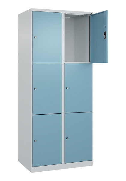 C+P Schließfachschrank Evolo PLUS, 6 Fächer, 1850x800x500mm, 7035/0010, 049000-223 S10009