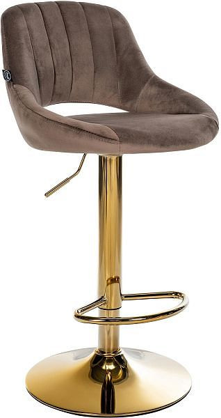CLP Barhocker Milet Samt gold, braun, 327403, 4255716377021