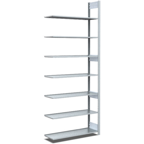 BITO Fachbodenregal Typ: EL Anbaufeld 25mm-Boden Set /Archivregal 70kg 2499x746x324 verzinkt, C1251-0007