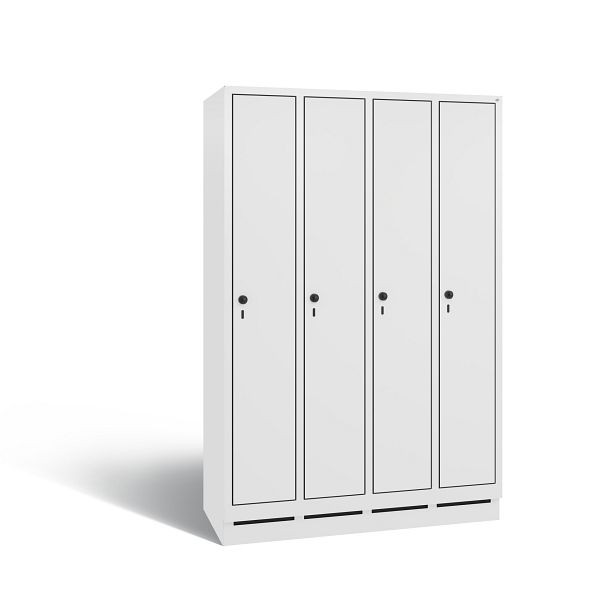 C+P Spind Evolo, 4 Abteile, H1800xB1190xT500 mm, Weiß/MDF Weiß, 48020-40 S11148