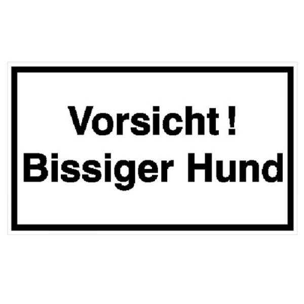 Stein HGS Hinweisschild zur Grundbesitzkennzeichnung, Vorsicht! Bissiger Hund, 11.5342
