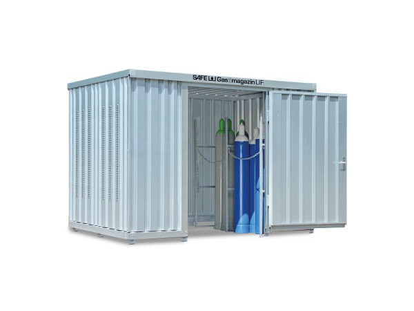 SÄBU SAFE Gasmagazin 348 LIF, verzinkt, montiert, ohne Boden, 3.050 x 2.170 x 2.250 mm, F11756