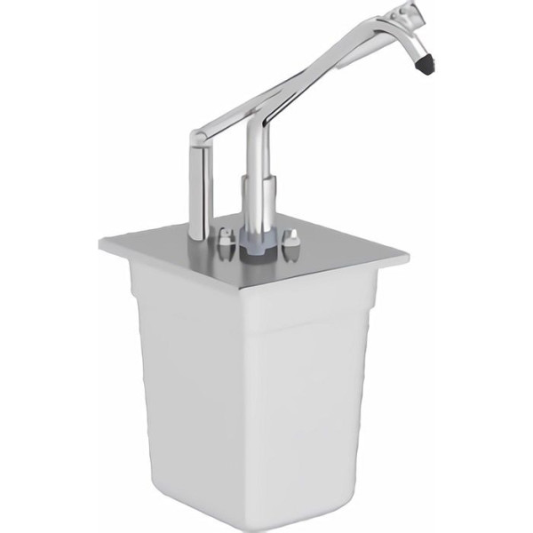 Stalgast Saucenspender mit Pumpe GN 1/6 (200 mm), 3 Liter, Gesamthöhe 390 mm, GN2616300