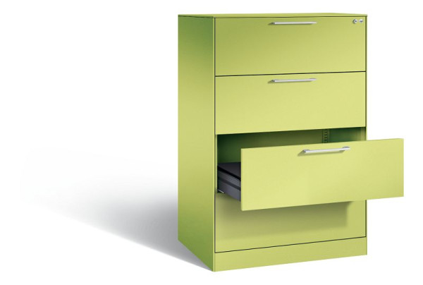 C+P Karteischrank Asisto, H1310xB800xT600mm, Farbe: Viridingrün / Viridingrün, Bügelgriff, 146223-422 S10080
