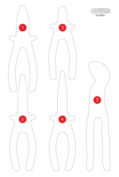 KS Tools Leere Schaumstoffeinlage zu 812.0005, 812.0005-97