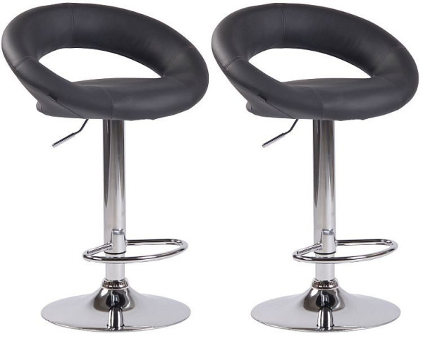 CLP Barhocker Olinda Kunstleder chrom, grau, VE: 2 Stück, 320271