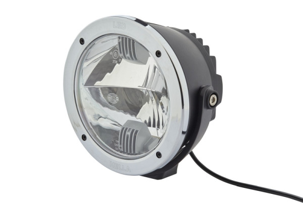HELLA LED-Fernscheinwerfer, Luminator Compact LED, 24/12V, rund, Referenz: 45, geschraubt, ECE-R112/E1 3738/ECE-R10/E1 6950, matt/glasklar, 1F3 011 815-001