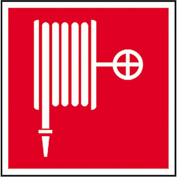 Stein HGS Brandschutzschild, Löschschlauch, 200 x 200 mm / Folie, selbstklebend, 38.2701
