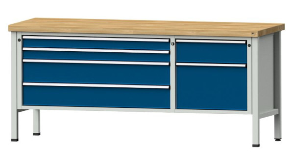 ANKE Werkbänke Kastenwerkbank, Modell 286 V, 2000 x 700 x 900 mm, RAL 7035/5010, BMP 50 mm, 304.599