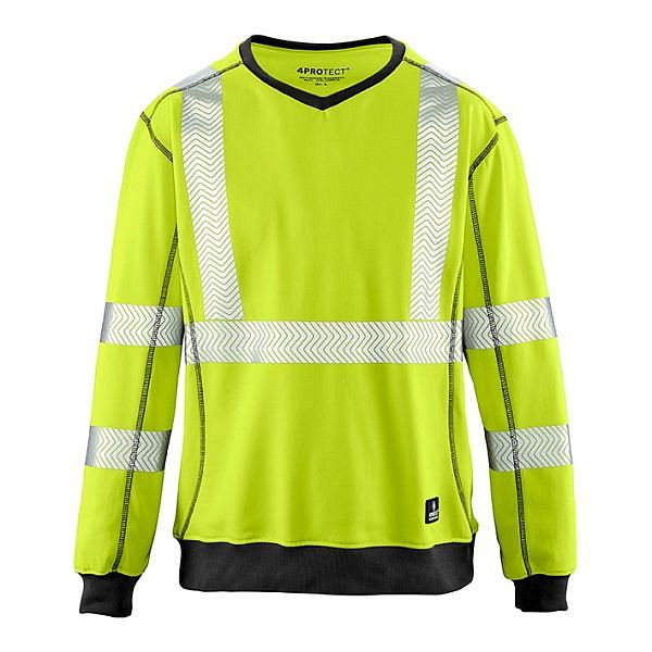 4PROTECT Warnschutz-Sweatshirt COLUMBUS, Farbe: leuchtgelb, Größe: M, 3441-M