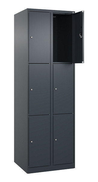 C+P Schließfachschrank Evolo PLUS, 6 Fächer, 1850x600x500mm, 7016/7016, 049000-203 S10016