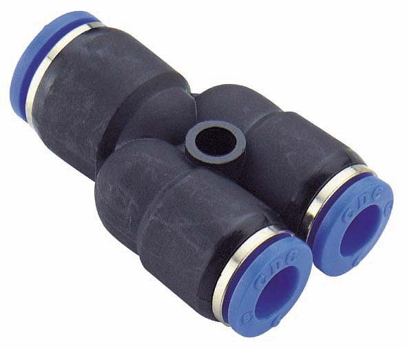 timmer B-YVr-2x8-10-KU, Y-Verbinder reduziert aus Kunststoff, Schlauch-Ø: 10 mm, Schlauch-Ø: 8 mm, VE: 10 Stück, 03070118