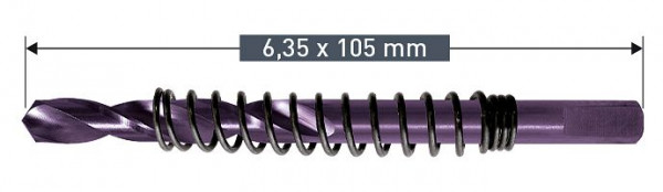 Karnasch Zentrierbohrer 6,35x105mm für Bi-Metall Lochsägen, VE: 20 Stück, 201512