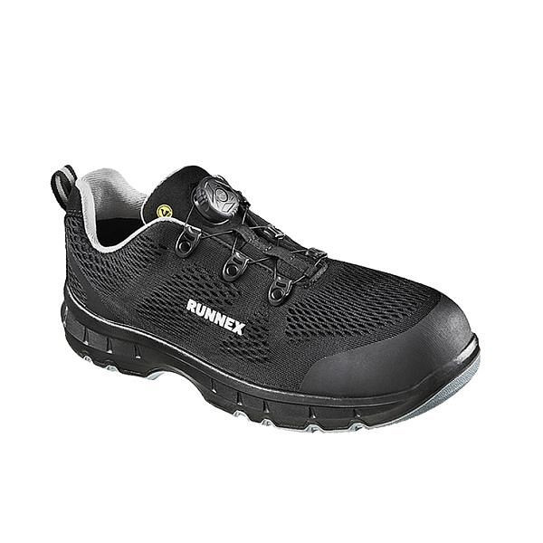 RUNNEX S1PS-ESD-Sicherheitshalbschuhe atop FlexStar, Farbe: schwarz/grau, Größe: 43, VE: 1 Paar, 5190-43