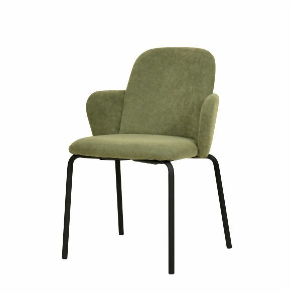 Feros Paddy Stapelstuhl mit Bezug, Grün, 51006, 8719979479787