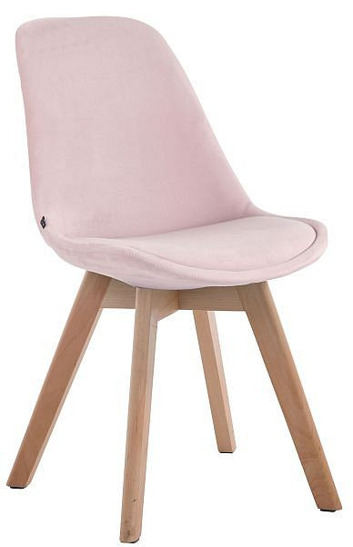 CLP Besucherstuhl Borneo V2 Samt natura, pink, 312398