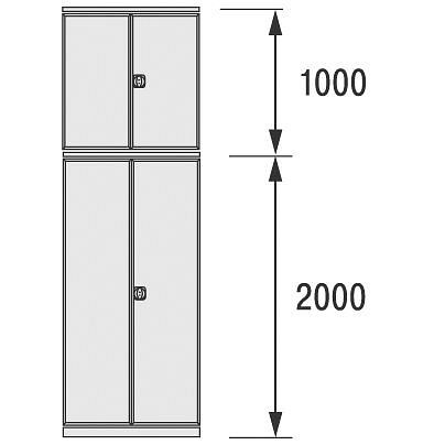 BITO Flügeltür 1000x3000 RAL7035 Set, 29958, 4250692942188
