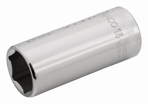 Bahco 1/4" Steckschlüssel-Einsatz, Sechskant, lang, dünnwandig, SW 7 mm (geeignet für Luftfahrt-Standards), A6800SM-7